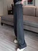 Pantalones gruesos de pierna ancha con forro polar estilo europeo para mujer, nueva colección de invierno 2026, diseñados para figuras tipo pera, corte holgado, efecto adelgazante, pantalones casuales de pierna recta