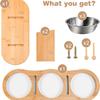Rack de Tigela para Pet Atacado Transfronteiriço Bacia Inclinada para Ração de Pet Suporte para Água Alimentador Vertical para Gatos Mesa de Refeição para Pet
