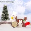 Colgante Cerámico Navideño Enano Regalo Adorno de Resina Papá Noel Muñeco de Nieve Decoración de Escritorio Bonsái