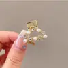 Pinza de Garra Pequeña con Strass de Estrella de Cinco Puntas en Forma de Corazón para Mujer, Pinza de Garra Exquisita de Gama Alta para Medio Cabello, Accesorio para el Cabello Tipo Pinza de Tiburón