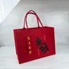 Bolsa tote para bolo da lua de presente corporativo, bolsa de publicidade, bolsa de feltro para presente do Festival do Meio Outono, bolsa tote de feltro que traz sorte, feito sob medida