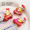 Caballo mecedor de dibujos animados brillante Gato DIY Funda para teléfono móvil de crema Accesorios de resina Pasador hecho a mano Material para joyería Diadema