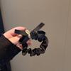 Novo tridimensional rosa pequeno intestinal anel de cabelo das mulheres vintage elegante pérola arco cabeça corda tendão de borracha super fada acessórios para o cabelo corda de cabelo