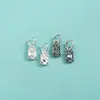 Colgante de Plata de Ley S925 con Forma de Manzana para Pulsera de Seguridad DIY Pulsera de Cuerda Hecha a Mano Pulsera de Cristal Accesorios para Colgantes de Pulsera