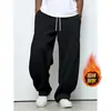Vendas diretas de fabricantes de comércio exterior transfronteiriço: Calça casual moderna estilo americano, calça de moletom esportiva de perna reta, calça longa versátil de ajuste solto com forro de fleece