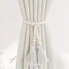 Cuerda para Atar Cortinas de Puerta de Seis Perlas, Clip Universal de Lujo Ligero para Fijación de Cortinas, Almacenamiento sin Taladro