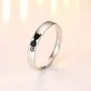 Anillo de plata de ley de pez gato para pareja, anillo lindo de Mori para pareja, amor a larga distancia, hebilla de vida, tamaño ajustable
