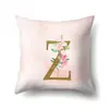 Funda de almohada de poliéster funda de almohada con estampado de acuarela sueño en casa 26 letras inglesas funda de cojín QTB27