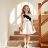 Vestido de Cor Sólida com Ombro Inclinado para Performance de Piano de Verão Novo Vestido Princesa Moda Amazon Transfronteiriça