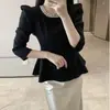 Elegante y Lujoso Top para Mujer con Detalles de Perlas, Nuevo Estilo Otoño 2026, Exquisita y Sofisticada Blusa de Manga Larga