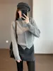 Estilo coreano, tacto de alta calidad: este versátil suéter de punto se puede usar en tres estaciones, creando un look estilizado y elegante. Perfecto para usar en capas. Suéter de punto para mujer, otoño/invierno 2026, H091612