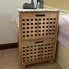 Caja de almacenamiento de malla de madera maciza nórdica caja de almacenamiento grande con tapa caja de almacenamiento para tienda de ropa Mesa B&B mesa de centro caja de almacenamiento