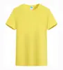 Camiseta lisa de secado rápido al por mayor de manga corta con cuello redondo personalizada para publicidad cultural, camiseta con logo impreso, ropa de trabajo de algodón para verano