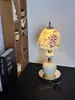 Designer de Abajur Luxo Leve Mármore Falso Espanhol Luminária de Mesa Vento Sala de Estar Quarto Mesinha de Cabeceira Luminária Decorativa Luminária de Mesa Ferro