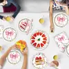 Decorações Populares da Amazon para Festas com Tema de Laços Florais, Louças com Tema de Laços, Adereços de Decoração de Festa
