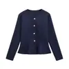 Traje de Falda Corta con Chaqueta de Punto Plano en el Dobladillo y Falda Recta de Punto Plano, Estilo Falda Corta, Nuevo para Primavera y Otoño 2025, Transfronterizo Europeo y Americano