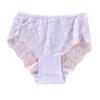 Ropa interior de encaje para mujer, sexy, de encaje, tentación, de malla, transpirable, fina, de secado rápido, de algodón, entrepierna, sin costuras, bragas de cintura alta para mujer