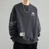 Envio Rápido Moletom Masculino Primavera/Outono 2026 Novo Gola Redonda Caimento Solto Sem Capuz para Adolescentes