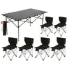 Mesa e cadeira dobráveis ao ar livre Ultra-light Moon Chair terno Piquenique Camping Terno inteiro Household Outdoor Stall Stool