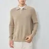 Suéter de Punto de Dos Piezas de Alta Gama Estilo Commute para Hombre Mokamke Otoño 2026 Nuevo Suéter de Cuello Gaviotín para Hombre 22319