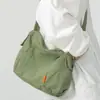 Bolsa de Ombro Masculina Estilo Japonês Moda Nova Simples Lona Bolsa Mensageira Ins Bolsa de Ombro Mochila de Estudante Bolsa Mensageira