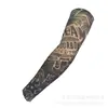 Mangas de tatuaje punto cruz transfronterizas populares para exteriores protección solar para hombres y mujeres brazo de tatuaje flor grande brazo completo sin costuras manga de hielo