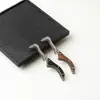 Pinzas para Té de Grulla de Titanio Puro, Accesorios de Juego de Té de Gama Alta, Seis Caballeros de la Ceremonia del Té, Pinzas para Taza de Té, Accesorios para Ceremonia del Té Casera, Madera de Nogal