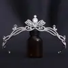 Nova Exquisite Zircônia Vestido de Casamento Coroa de Noiva, Acessório de Cabelo Laço, Tiara Coroa, Ornamento de Cabelo