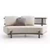 Mobiliario Combinado de Sofá de Mimbre para Jardín Exterior, Silla de Mimbre con Forma de Arco de Aleación de Aluminio para Patio, Balcón de Hotel, Ocio, Impermeable