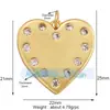 M18 L26 K07 Accesorios para joyería DIY colgante de cobre puro colgante pequeño luna triángulo corazón de melocotón redondo marca