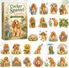 Calendario de Adviento de Navidad Cocker Spaniel Tema de Jardín 2026 Calendario de Adviento