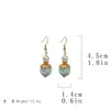 Pendientes Artísticos Retro Asimétricos de Corazón de Joyería Vintage de Segunda Mano Pendientes Trendy Coloridos de Perla de Vidrio Resistentes