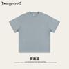 Camiseta Pesada de Algodão Estilo Americano 2026 Verão para Adolescentes, Marca Trendy High Street, Caimento Solto, Cor Sólida, Manga Curta Casual Esportiva Masculina