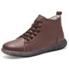 Botines Cortos de Media Caña para Mujer para Otoño e Invierno, Botas Tipo Martin de Caña Media Estilo Británico, Zapatos de Mujer con Suela Suave y Forro de Borrego, Zapatos Cálidos de Algodón para Invierno
