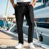 Comercio exterior pantalones de hombre pantalones de verano pantalones de playa cordón cintura elástica recto color liso cómodo diario moda calle