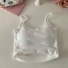 Camisola 2025 Estilo Estrella Misma con Almohadilla en el Pecho Lencería Sexy Sexy Puro Deseo Top Básico de Verano Nuevo Estilo para Mujer