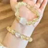 Nuevo Pulsera de Transferencia de la Suerte Asai Amarilla Imitación Diseño de Pulsera de Cristal Despertar del León Blanco Joyería de Gama Alta Regalo Venta al por Mayor
