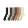 Calcetines de Algodón de Color Sólido para Mujer, Calcetines de Media Pantorrilla para Primavera y Verano, Calcetines Largos de Puño Suelto, Calcetines para Mujer de Doble Aguja Anti-Olor, Calcetines Zhuji, Absorbentes de Sudor
