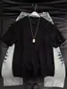 Camiseta de Verano para Hombre de Estilo Americano con Rayas Diagonales, Cuello Redondo, Manga Corta, Color Gris, Acabado de Alta Gama y Hombro Normal