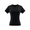 Camiseta básica blanca de manga corta con cuello redondo y hombro normal para mujer, nuevo diseño de verano 2026, top ajustado y favorecedor