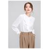 Camisa Amarela de Manga Longa Camisa Feminina 2025 Nova Coleção Primavera e Outono Profissional Casual Elegante Moda Tendência Top