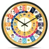 Reloj de Pared para Aula de Jardín de Infancia Reloj de Trabajo y Descanso para Estudiantes de Primaria en Casa Reloj de Pared de Cuarzo Reloj de Dibujos Animados para Niños Reloj de Reconocimiento para Educación Temprana