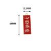 Accesorios de Joyería DIY Aleación Goteado de Aceite Placa de Carácter Rojo Llavero Colgante de Buena Suerte