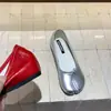 Zapatos para Mujer con Aumento Oculto de Altura y Diseño de Dedos Divididos, Nuevos Zapatos de Primavera 2026 de Nicho Estilo Pezuña de Caballo para Pulgar, Planos Plateados Estilo Pie de Cerdo