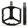 Pedais de Plataforma Plana para Bicicleta JZLTECH Preto 1 Par 3 Rolamentos Selados B373
