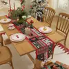 Nuevo Camino de Mesa Triangular Jacquard Teñido en Hilo Transfronterizo Poliéster-Algodón Floral Navideño, Camino de Cama, Cubierta Decorativa Navideña, Mantel