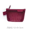 Monedero de malla triangular estéreo de nailon simple, monedero de gran capacidad, estuche para llaves, tarjetero, monedero, bolsa de almacenamiento transparente