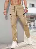 Amazon 2026 Verano Hombres Nuevo de Moda Versátil Ropa de Trabajo Casual Pantalones Holgados Rectos Multibolsillo Pantalones Largos