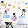 Nova LD96079 Cartoon Astronauta Lua Nuvens Planeta Estrela Escolhendo Quarto das Crianças Adesivos de Parede Decoração de Casa