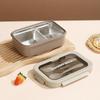Fiambrera de Acero Inoxidable 304 Estilo INS Fiambrera Sellada a Prueba de Fugas con Taza para Sopa para Picnic Fiambrera para Comida Ligera Fiambrera